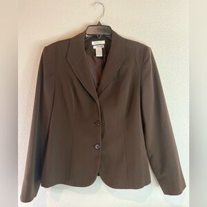 East5th~Brown~Career Blazer~3-Button Closure~Lapel Collar~Fully Lined~Size 10P